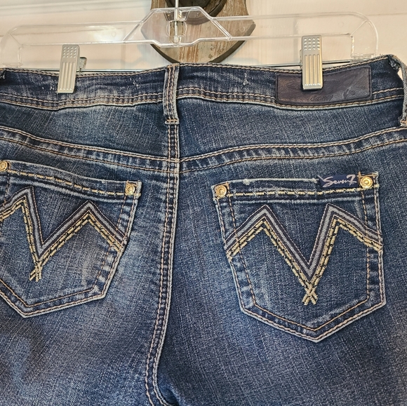 (913) Seven7 Woman's Premium Slim Boot Jeans, Size: 4, Color: Denim Blue - Picture 10 of 14